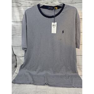 Polo Ralph Lauren Classic Fit Mens Size XXL Tshirt Striped French Navy
